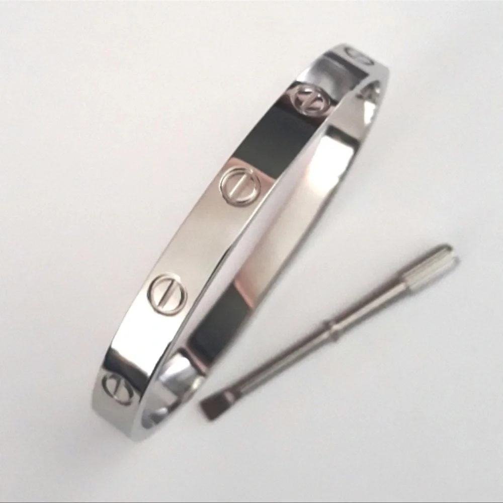 Generic Stainless Steel Screw Cuff Bangle Bracelet Screwdriver in Silver